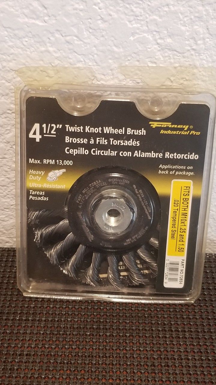 Forney Industrial Pro 72834 4-1/2 Twist Knot Wheel Brush