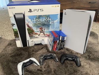 PS5 With Box, Controllers And Games 