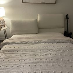 White Queen Platform Bed