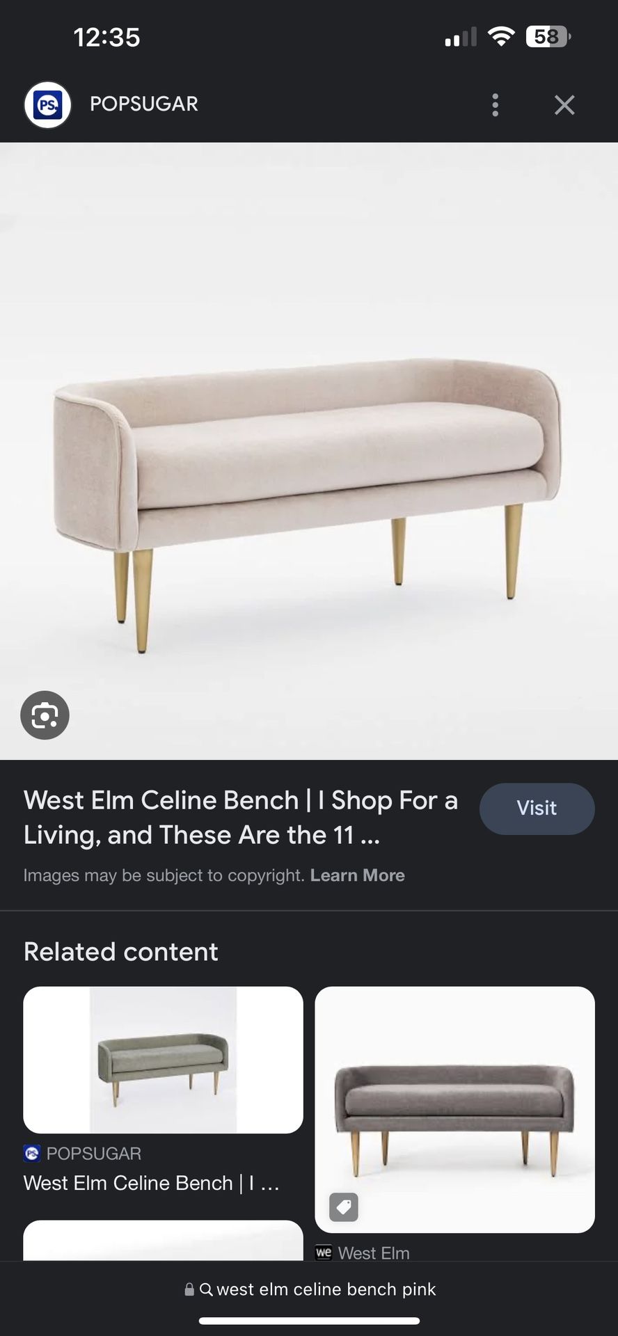 west elm celine bench for Sale in Los Angeles CA OfferUp