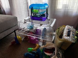 Hamster cage and  accessories