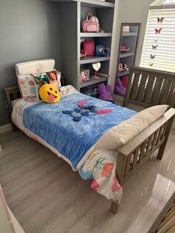 TWIN BED FRAME WITH MATRESS