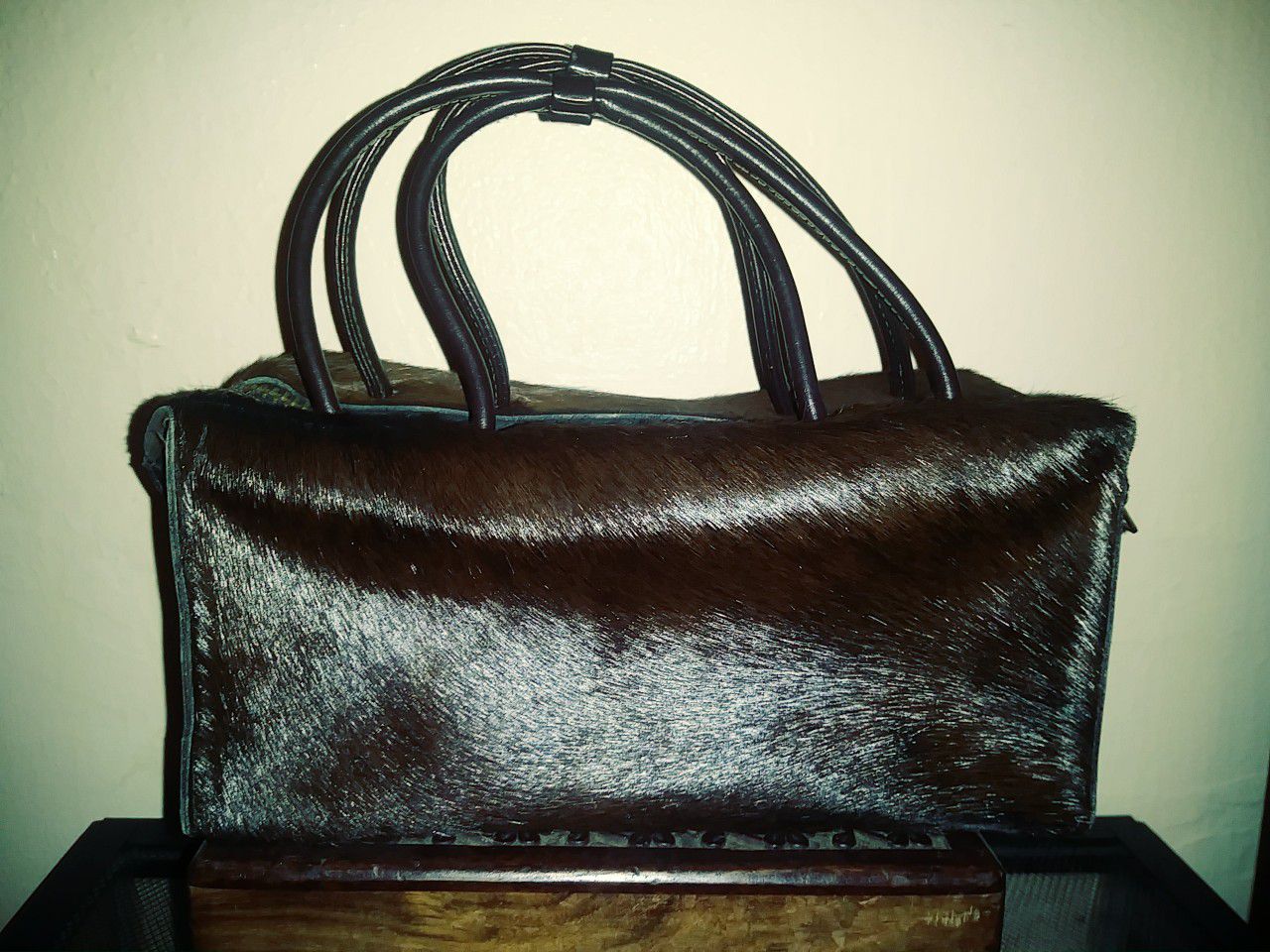 Horsehair leather purse