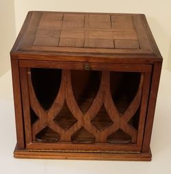 Antique Wooden Napkin Box