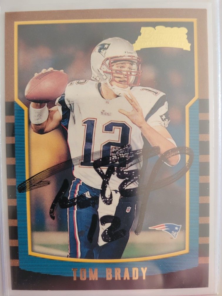 Tom Brady signed rookie card