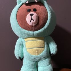 Gund Plush Line Friends 12" Brown Bear In Dino Dinosaur Suit (contact info removed)
