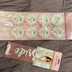 Bride To Be Sash And I Do Crew Buttons