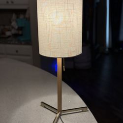 Adesso® Maddox Table Lamp, 27" H, White Shade/Antique Brass Base