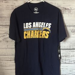 NWT 47 Los Angeles Chargers Navy and Gold Tee size large 