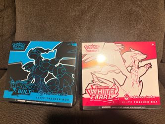 Pokemon Scarlet & Violet Black Bolt + White Flare Elite Trainer Box Set