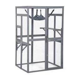 Catio Outdoor Cat Enclosure Window Access with Hammock
