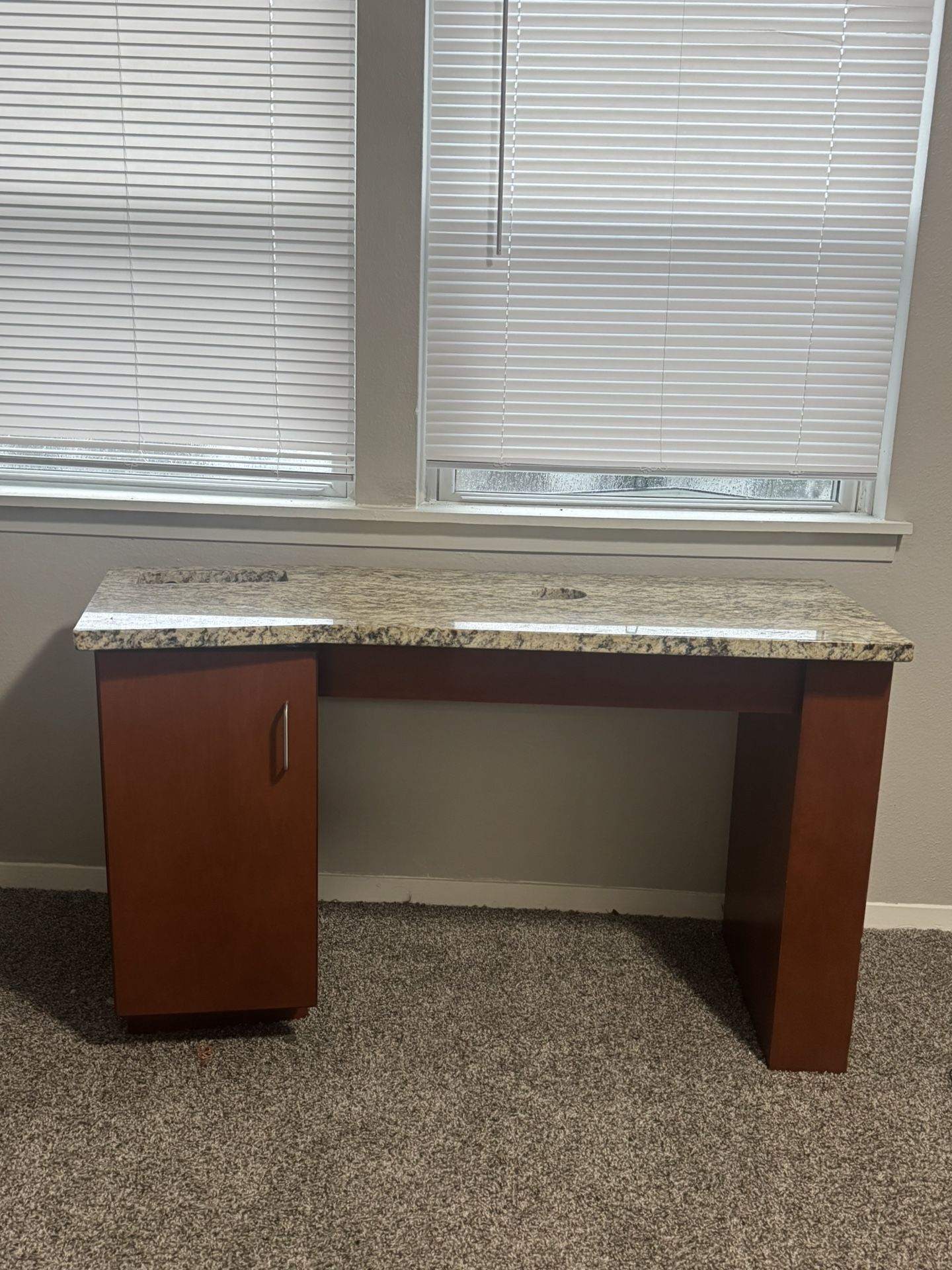 Brown Granite Marble Desk