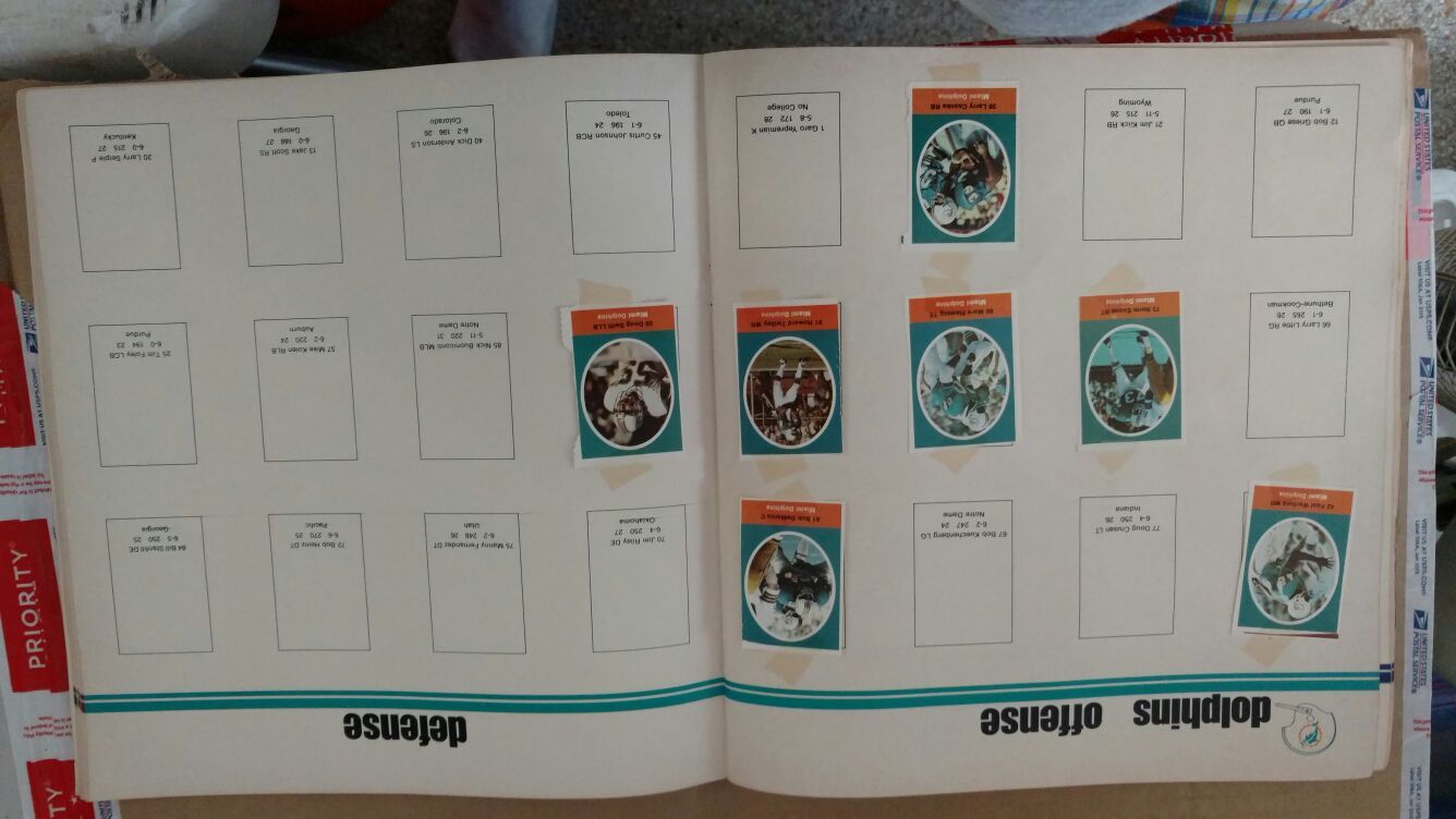 1972 NFL action 56-page stamp album