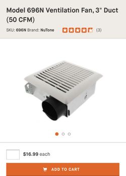 Nutone ventilation fan. New in the box.
