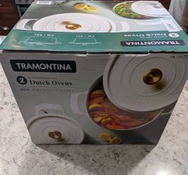 Tramontina Dutch Oven Cast Iron 4QT + 6QT 2-Piece Set.