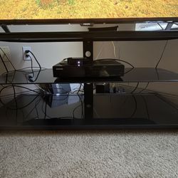Black Glass Tv Stand 