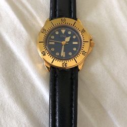 Ladies ESQ By Movado Quartz Works Perfect Gold Plated In