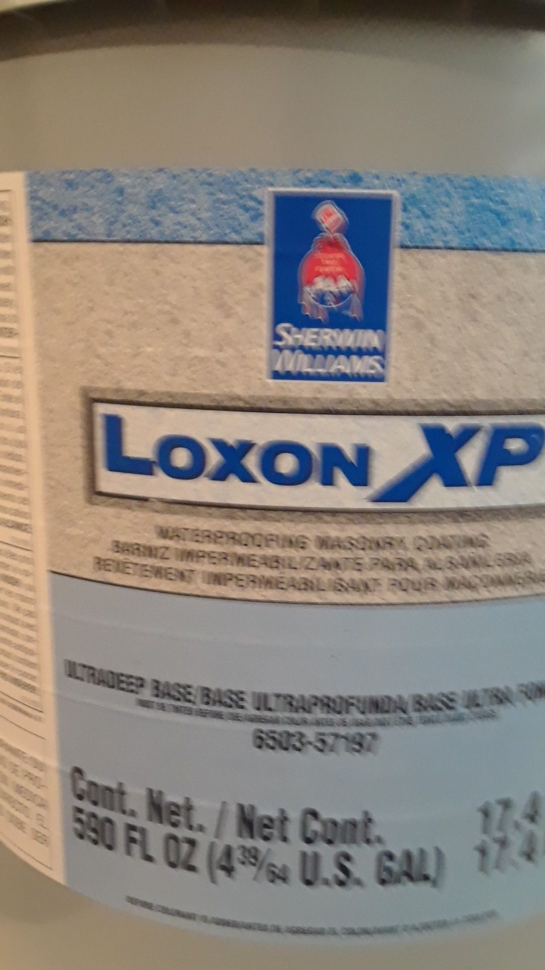 Sherwin Williams 5 gallon loxon xp waterproofing masonry coating