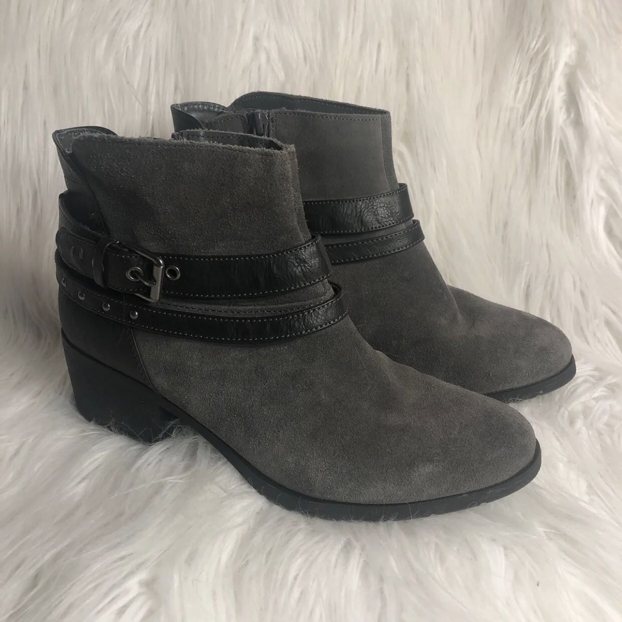 Gray ankle boots size 8.5