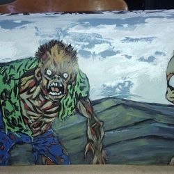 2 Hand Painted Mail Boxes 