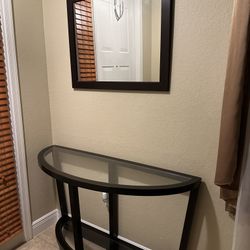 End, Cocktail And Foyer Table With Mirror