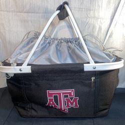 Texas A & M Metro Picnic Basket Collapsible Cooler Tote, Lunch bag & Tumbler 