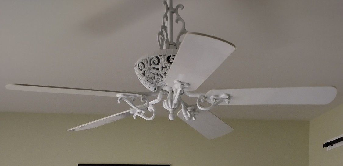 Ornate Wrought Iron Ceiling Fan
