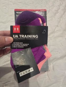 Under Armour UA Training Youth No Show Socks 3-Pack