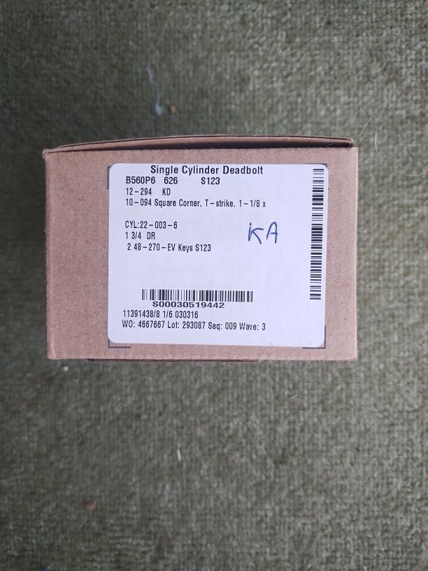 Schlage Single Cylinder Dead Bolt