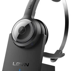 LEVN Bluetooth 5.0 Headset, Wireless Headset with Microphone  LE-HS010 Superior
