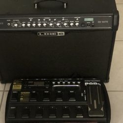 Line 6 150 Watts And POD XT Live Pro Guitar Tone On The Floor 