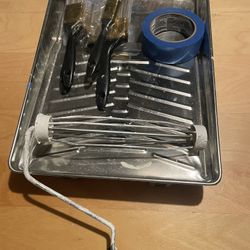 Painting Brushes- Tape & Paint Roller & Pan