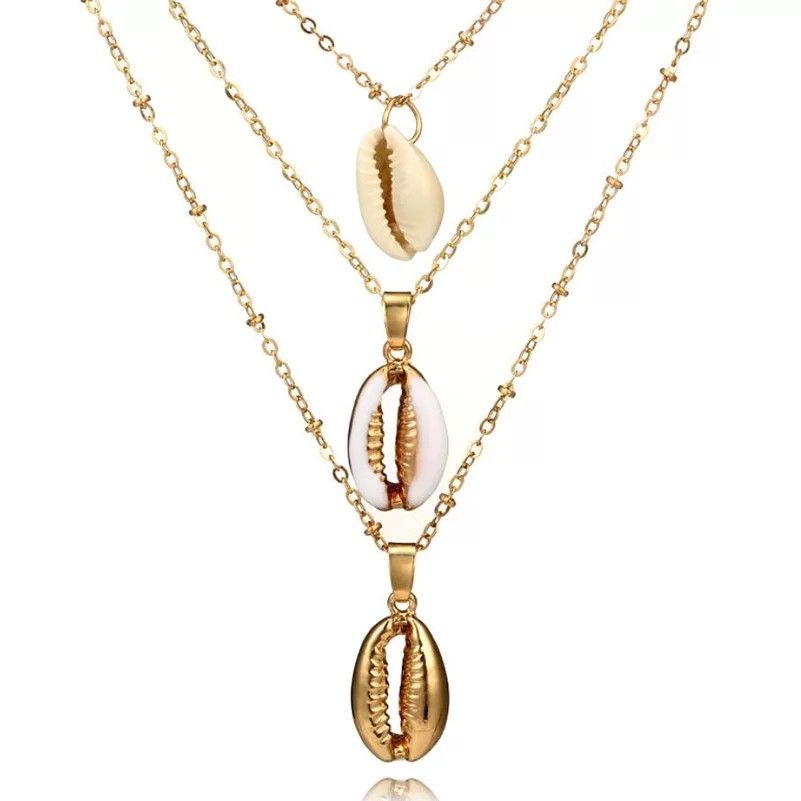 Multi Layer Gold Chain Charm Necklace 