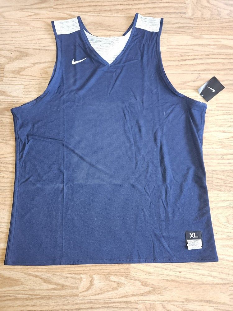 Jordan Nike Reversable Basketball Jersey Navy/white Sz.XL Brand New With Tag $28