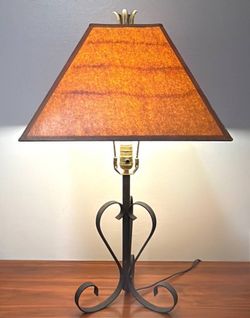 Wrought Iron Scrolled Accent Table Lamp