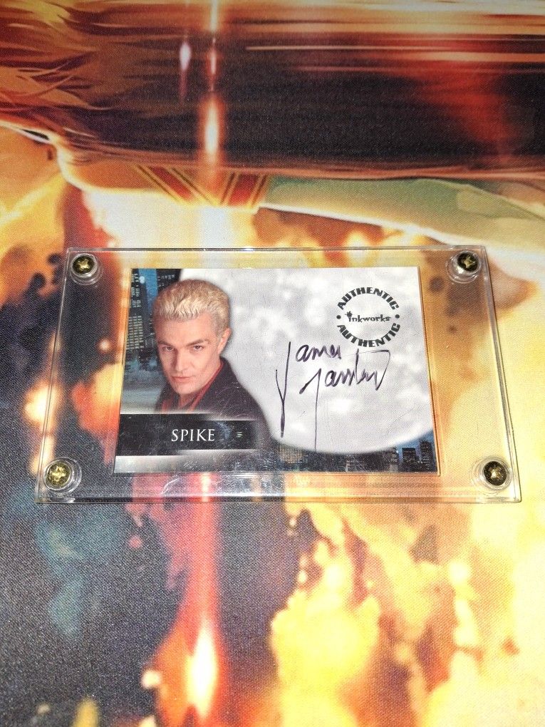 2000 INKWORKS ANGEL JAMES MARSTERS SPIKE AUTHENTIC AUTOGRAPH...VG CONDITION...ADULT OWNED AND KEPT IN A SMOKE FREE HOME...$98.00 OBO...