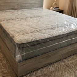 New Queen Size Pillowtop Mattress + Box Spring 