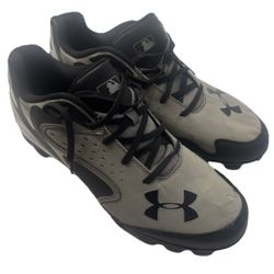 Under Armour Men’s Baseball Cleats in Black and Gray Size 10