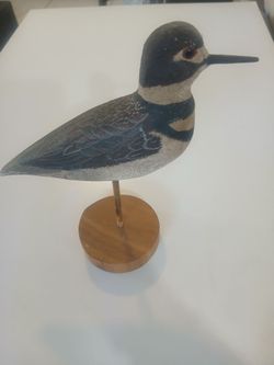 Vintage hand carved shore bird Killdeer decoy