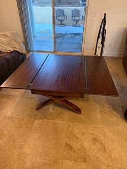 Wood fold opening coffee table very solid