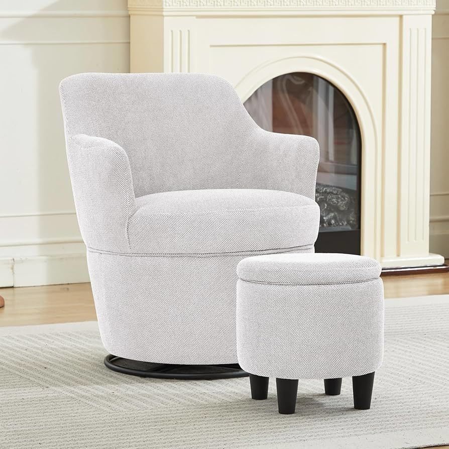 Swivel Accent Chair And Ottoman 