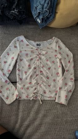 Girls Flower shirt Sz7 NWOT