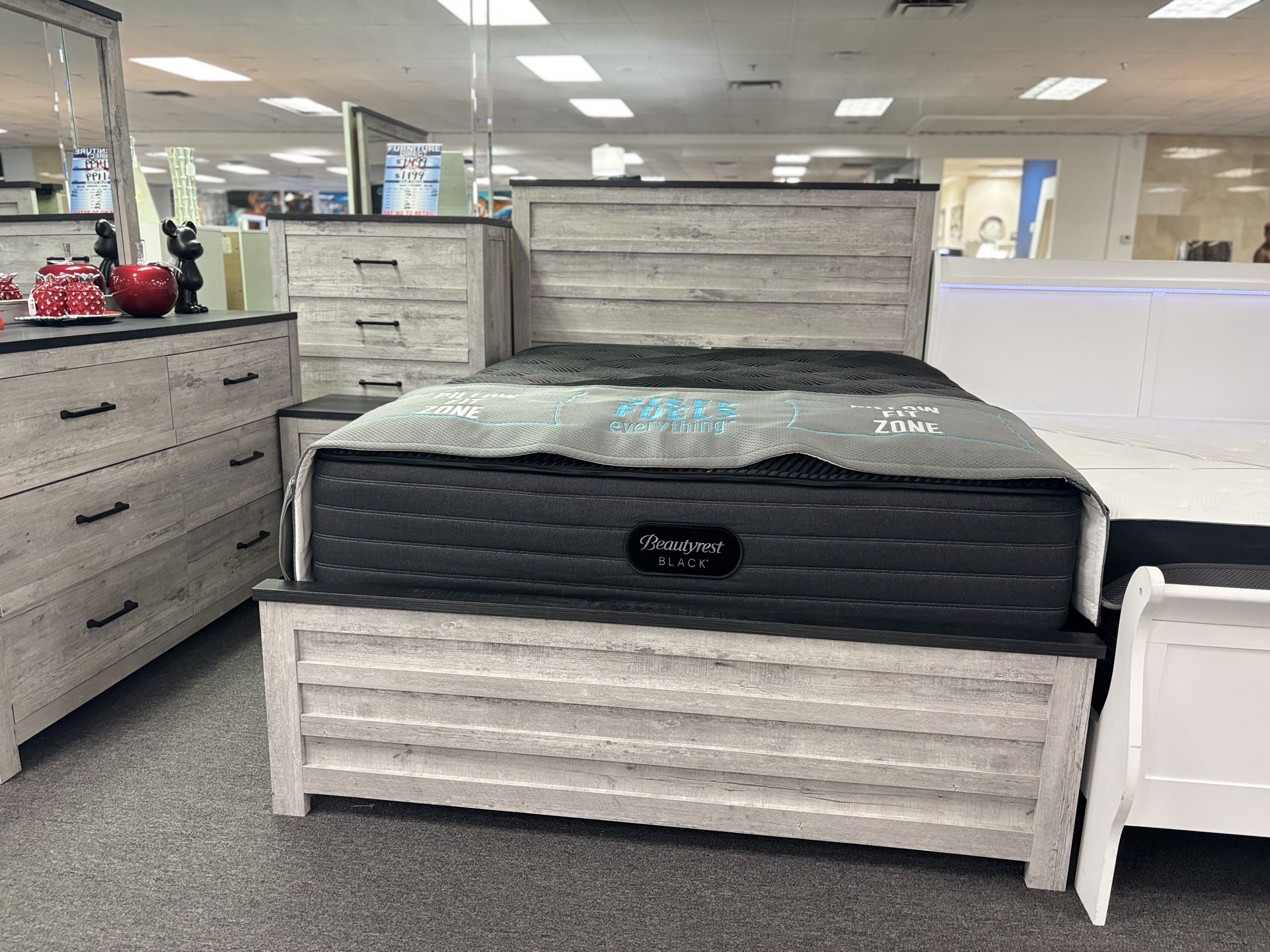 Wooden Style 5pc Bedroom Set W/FREE MATTRESS For Sale! ( Furniture Assembly)