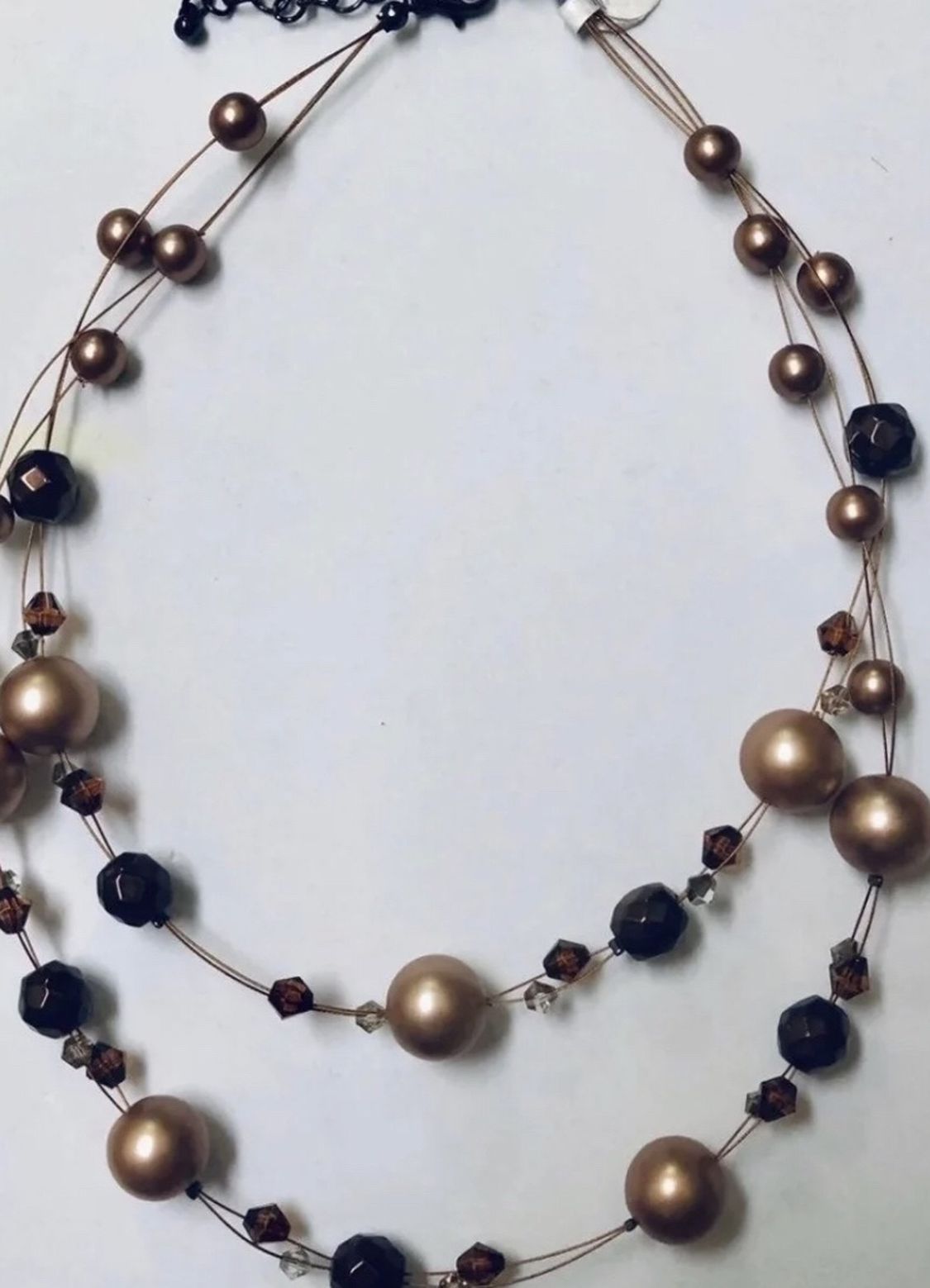 Pearl Double Layer Illusion Necklace - New