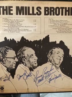 The Mills Bros Autograph Vinyl Record