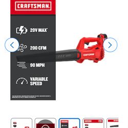 CRAFTSMAN V20 20-volt 200-CFM 90-MPH Battery Handheld Leaf Blower 4 Ah