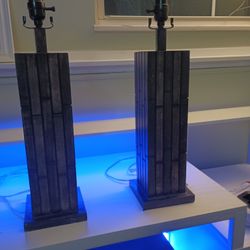 Vallash Wooden Table Lamp Set