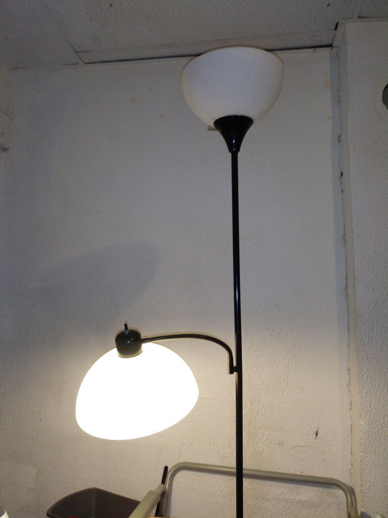 Black floor lamp 2 lights