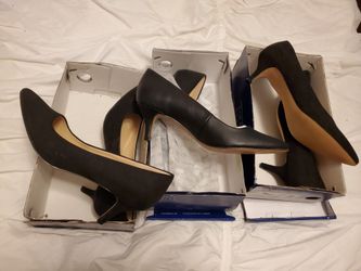 Ladies Shoes 3 Pairs Black 9 1/2 Size