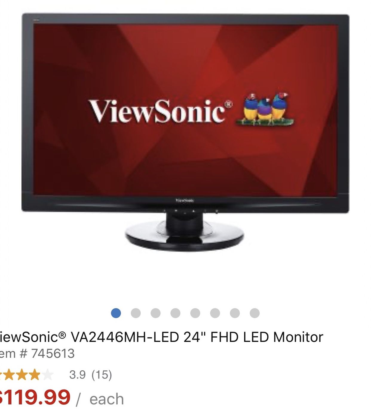 Brand New 24 LED Viewsonic Monitor / Computer